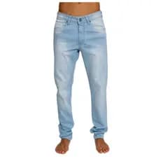 Calca Jeans Masculina Azul Clara Slim Com Elastano Lycra Premium.