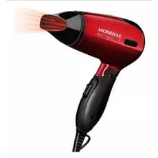 Secador De Cabelo Portátil Dobrável Max Travel Sc-10 Mondial Cor Vermelho e Preto 110V/220V