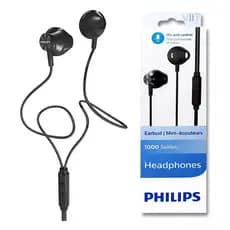 Fone De Ouvido Intra-auricular Philips Com Microfone Taue101bk/00 Preto