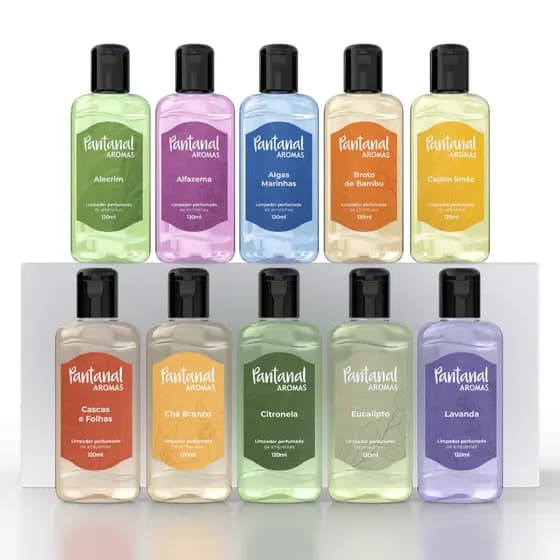 Limpador perfumado Concentrado 120ml Pantanal Aromas Essência Pura Cheiro agradável, casa limpa