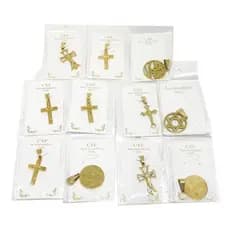 Pingente Aço Inox Dourado Kit 15 Un Atacado Revenda