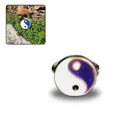 Anel Do Humor Yin e Yang MudadeCor Estilo Hippie Equilibrio