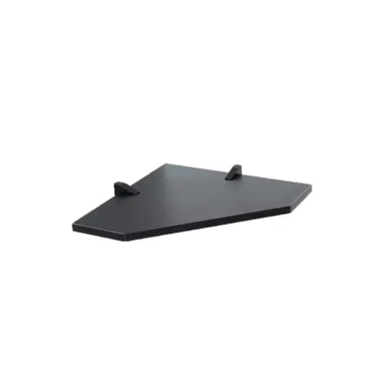 Prateleira Preta Mdp Canto 30x30cm com Suportes