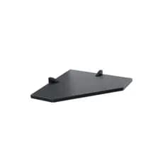 Prateleira Preta Mdp Canto 30x30cm com Suportes
