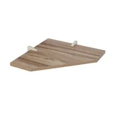 Prateleira Canto Ebano 30x30cm com Suportes