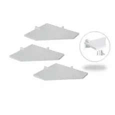 Kit 3 Prateleiras De Canto 30x30 Mdp Branca Com Suportes