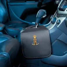 Lixeira Para Carro Couro Personalizada Organizador Porta Lixo Acessório Veicular Cristão