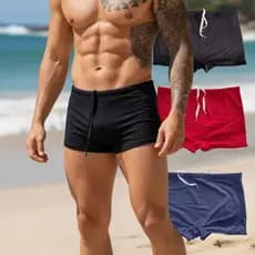 Sunga Masculina Boxer UV50+ Forrada Confortável Secagem Rápida