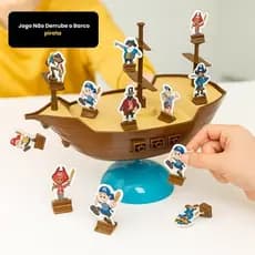 Jogo Divertido Família Competição Barco Pirata Equilíbrio Tático Estratégia Nave