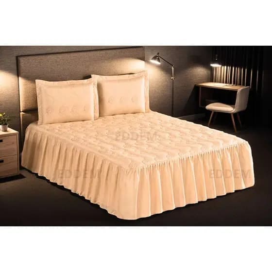 Cobre Leito Casal Padrão Bordado Jogo de Cama Casal Luxo 3 Peças Linhão Colcha de Cama