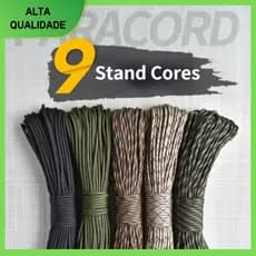 31M 100Feet Eua 550 Paracord Pára Cordão 4mm 9 Strand Cores Parachute Corda Varal De Acampamento Ao Ar Livre Climb
