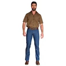 Calça Jeans Masculina Reta Básica Tradicional Serviço Dia a Dia Resistente Conforto - Ref: 916