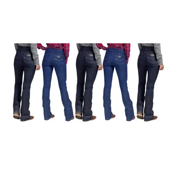 Kit com 5 Calças Jeans Country Feminina Marca Estilo Country Ref: 1228