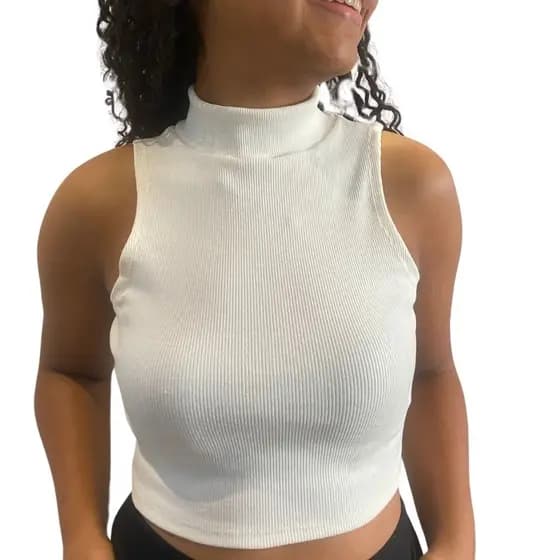 Cropped Gola Alta Tipo Regata