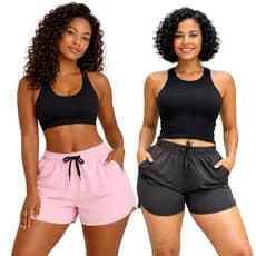 Kit 2 Shortinho Short Feminino de Treino Praia Academia