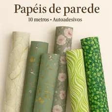 Papel de Parede Adesivo Lavável  Sala Quarto floral plantas - 10 METROS X 45CM