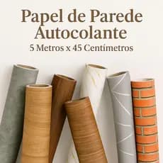 Papel de Parede 3D Sala Quarto Cozinha Banheiro Rolo 5 Metros Auto Adesivo Colante Decoração