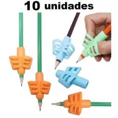 10 unidades Adaptador para Escrita Apoio De Dedos Segura lapis ou caneta Stetro Ergonômico Autista