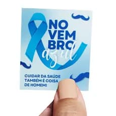 Mini Cartão Tag Novembro Azul Cliente Encomenda Presente Conscientização