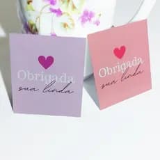 1000 (1 mil) Mini Cartão Tag Agradecimento Cliente Encomenda Cartão Obrigada Sua Linda Mulher