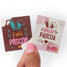 Mini Cartão Tag Páscoa Cliente Encomenda Presente Confeitaria Doce