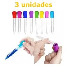 3 unidades Conta Gotas Pedagógico, Pipeta Para Fortalecer e Desenvolver a Coordenação Motora