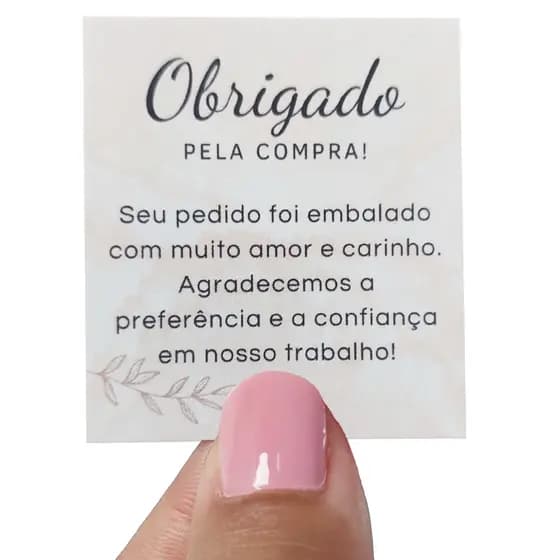 1000 (1 mil) Mini Cartão Tag Agradecimento Cliente Encomenda Cartão Obrigado pela Compra