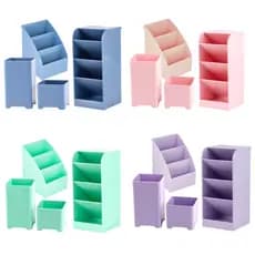 Organizadores mesa porta caneta objetos multiuso 03 peças Maxcril cores escritorio papelaria fofa