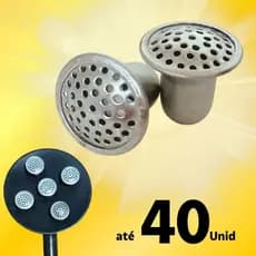 Kit Caulins Zincado Chuveirinho de Queimador Fogão Industrial de Alta Pressão
