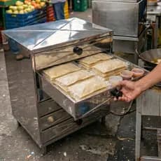 Gaveteiro para Pastel 6 Gavetas Aço Inoxidável Reforçado Proteção Térmica
