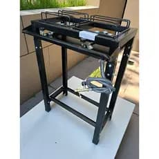 Fogão Industrial 2 Bocas 80 cm Preto Alta Pressão c/ Mangueira e Registro