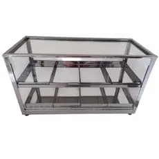 Estufa Elétrica 8 Bandejas Grandes Dupla Vitrine Aquecedora Aço Inoxidável