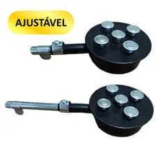 Queimador Fogão Industrial 5 Caulins Preto Ajustável