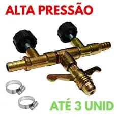 Registro Duplo de Alta Pressão 2 Saídas para Fogão Industrial
