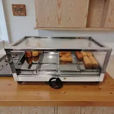Estufa De Salgados Elétrica 4 Bandejas Inox Vidro Reto Profissional para Lanchonete