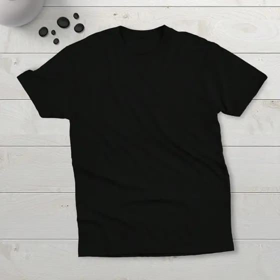 Camiseta Preta Casual | 100% Algodão