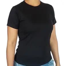 Baby Look Preta Básica | Malha 30.1