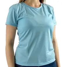 Baby Look Azul Turquesa Básica  | Malha 30.1