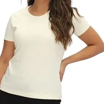 Baby Look Off White Básica | Malha 30.1