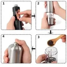 Moedor Elétrico para Temperos - Aço Inoxidável, Prático e Elegante