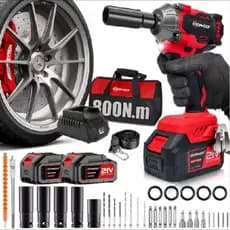 Chave de Impacto a Bateria Potente Furadeira Parafusadeira Brushless 21V