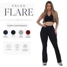 Calça Legging Femenina Flare Bailarina Boca de sino Suplex