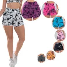 Calça Top ou Short  Ponta De Estoque Marmorizada Feminina Leg para Academia Caminhada