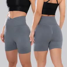 Shortinho Fitness Cós em V com Efeito Levanta Bumbum – Ideal para Academia