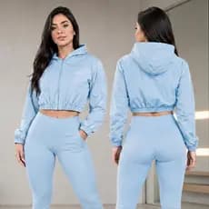 Blusa de Academia de Frio Fitness Jaqueta Feminina Cropped Com Capuz Treino Corrida