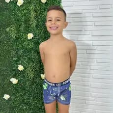 Kit 3 Cuecas Juvenil Box Boxer Infantil Lisa ou Estampada Cyber Meninos Alto Conforto Qualidade