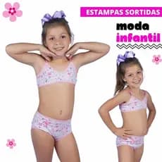 Conjunto Menina Lola Algodão Feminino Infantil Juvenil Estampado Algodão Alta Qualidade Conforto