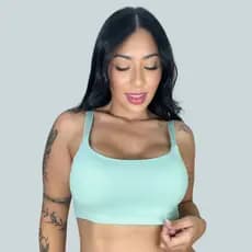 Topper Fit Com Bojo Removível Adulto Confortável Top Academia Microfibra Feminino