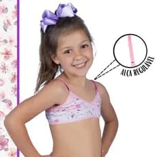 Sutiã infantil Estampado Luna Feminino Dia a Dia Suede Confortável Menina Moça Usar Uniforme Farda