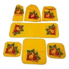Kit Jogo De Cozinha Estampado 7 Peças panos de cozinha várias cores